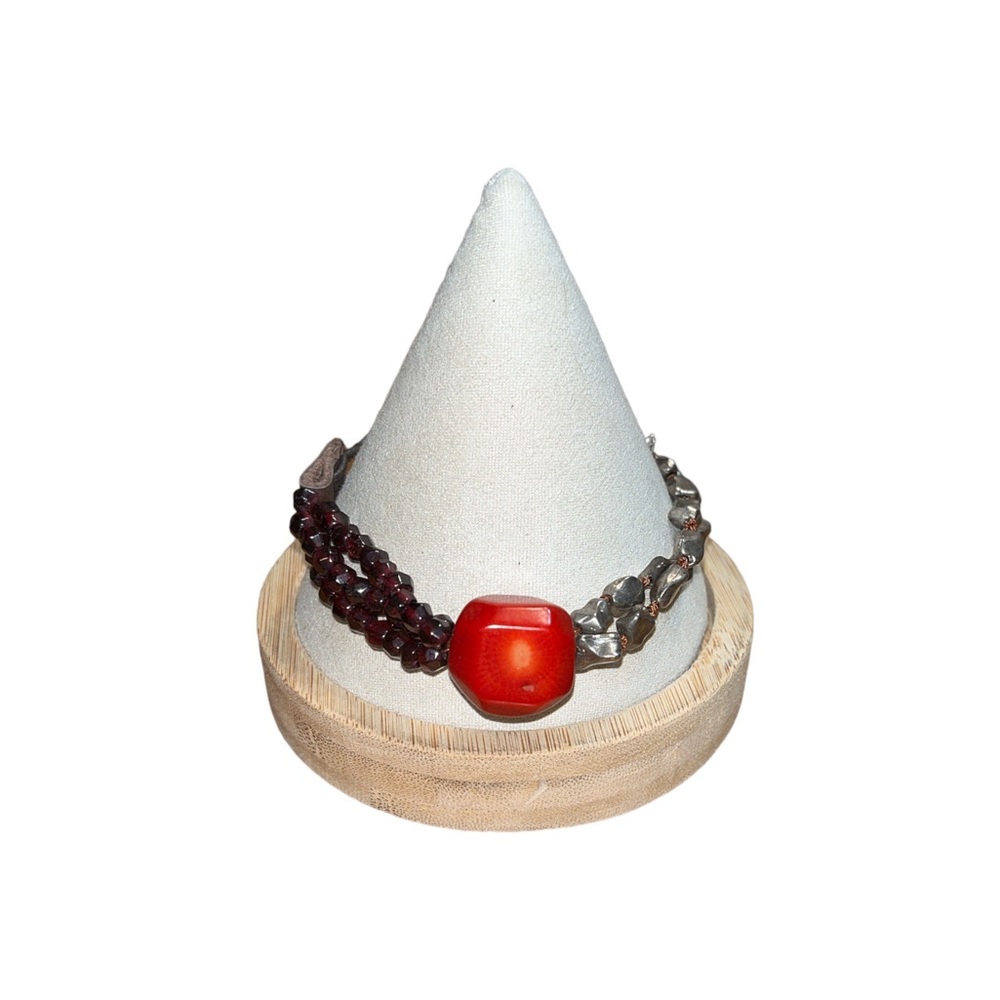 Kenneth Cole Beaded Leather Bracelet